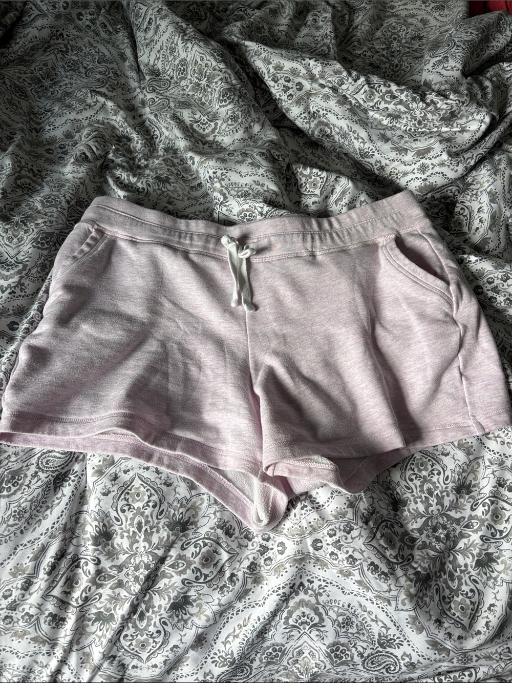Light Pink Women’s Athletic Lounge Shorts with Drawstring